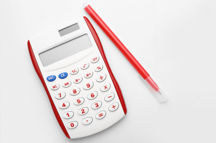 Calculator and pen